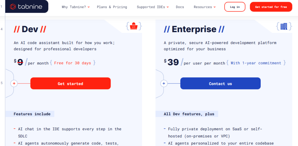 GitHub Copilot vs Tabnine
