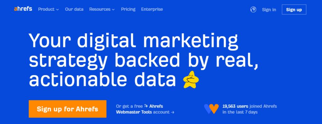 Ahrefs Homepage