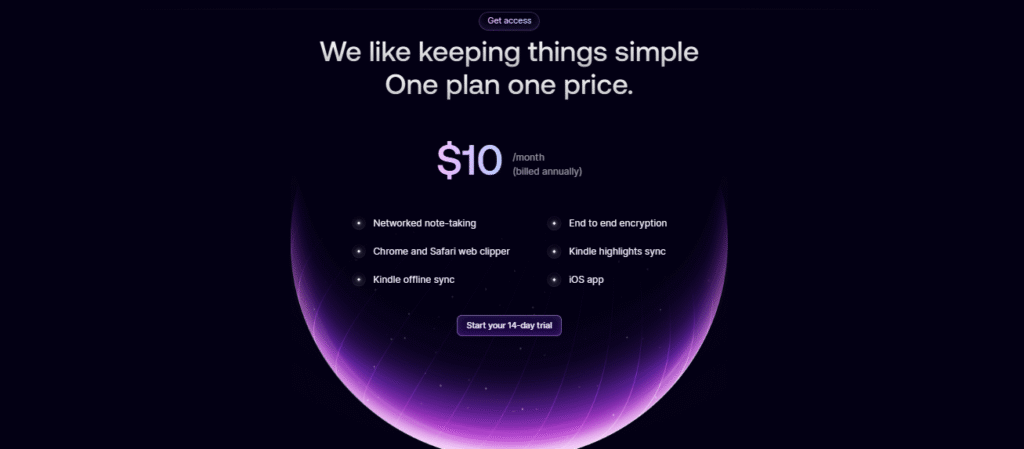 Reflect pricing plan