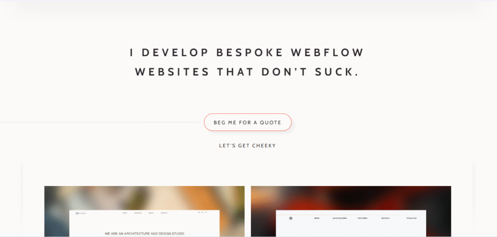 webflow website sample