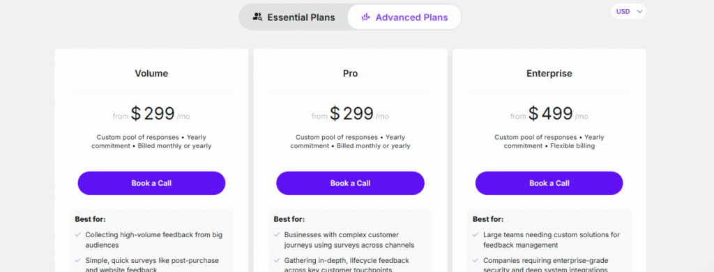 Survicate Pricing plan